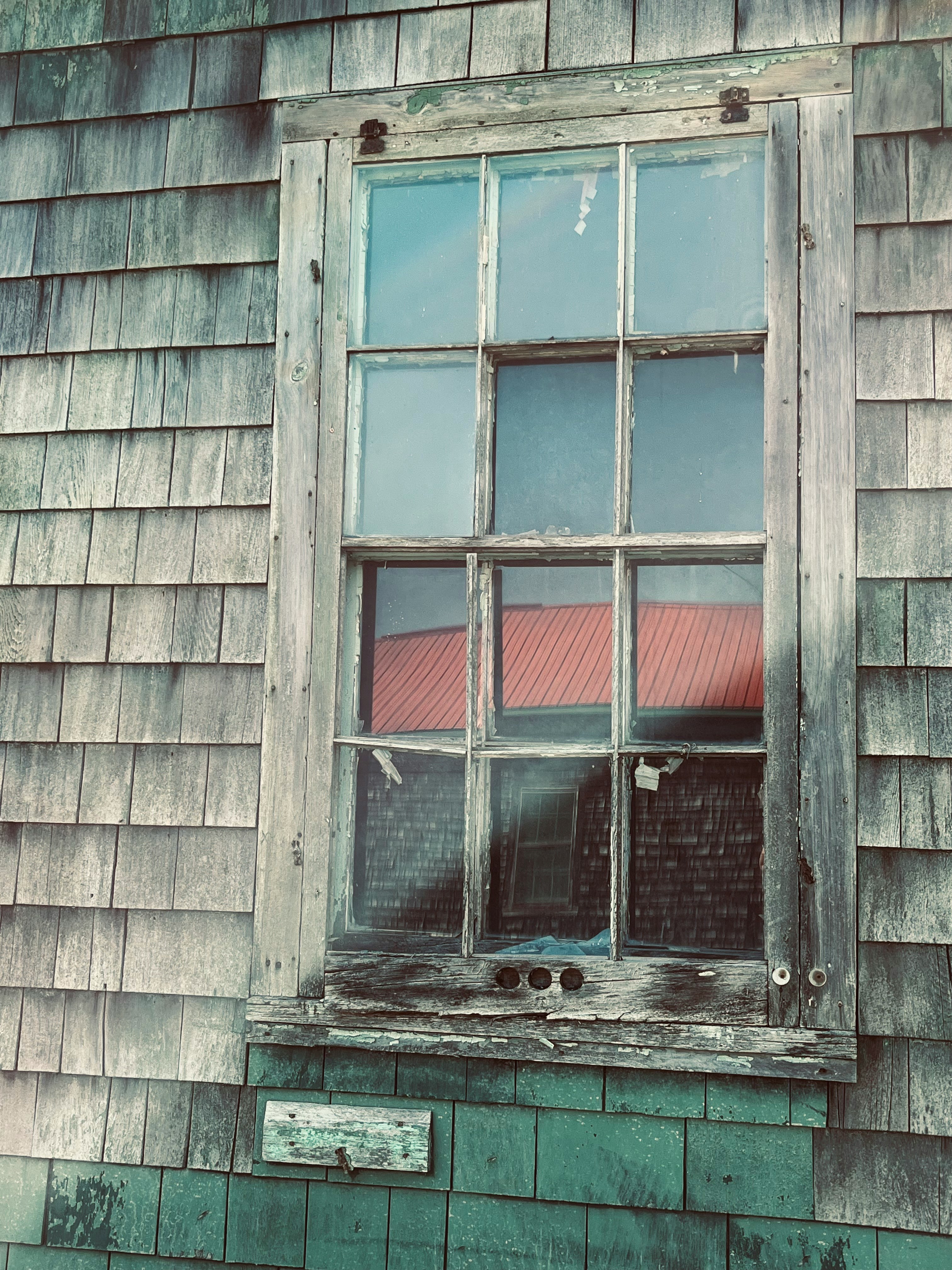 Dirty window with visible stains